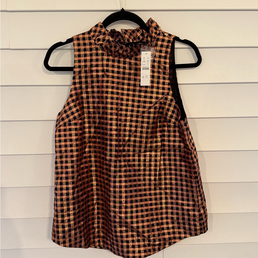 NWT J.Crew Copper Metallic Top